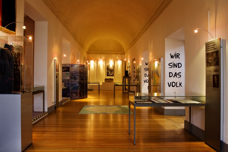 Residenzschloss Rastatt, Blick in die Ausstellung der „Erinnerungsstätte für die Freiheitsbewegungen in der deutschen Geschichte“